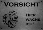 Irischer Wolfshund | Edelstahl Warnschild